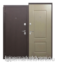 Входная металлическая дверь Тайга 7см Бежевый Клен производителя E-Trade